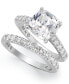 ფოტო #1 პროდუქტის Sterling Silver Ring Set, Cubic Zirconia Bridal Ring and Band Set (8 ct. t.w.)