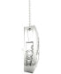 ფოტო #5 პროდუქტის Diamond Swirl 18" Pendant Necklace (1/4 ct. t.w.) in 10k White Gold