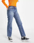 Фото #4 товара COLLUSION x005 straight leg jeans in mid blue wash