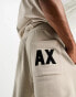 Armani Exchange logo joggers in beige mix and match