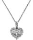ფოტო #1 პროდუქტის EFFY® Diamond Heart Pendant Necklace (5/8 ct. t.w.) in 14k White or Yellow Gold