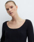 Фото #3 товара Women's Low-Cut Neck Sweater