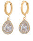 Gold-plated hoop earrings with zircon VAAJDE201689G-WT