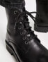 ASRA luiz lace up boots in black leather