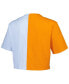 Women's Tennessee Orange, White Tennessee Volunteers Color Block Brandy Cropped T-shirt