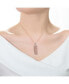 Stylish Sterling Silver Two-Tone Pendant Necklace