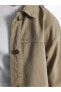 LCW Vision Gömlek Yaka Düz Uzun Kollu Oversize Kadın Ceket