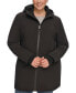 ფოტო #1 პროდუქტის Womens Plus Size Hooded Faux-Fur-Lined Anorak Raincoat, Created for Macys