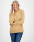 ფოტო #1 პროდუქტის Women's Crewneck Chenille Cable-Knit Sweater, Created for Macy's