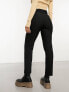 River Island belted peg trouser in black