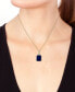 EFFY® Lab Grown Sapphire (10 ct. t.w.) & Lab Grown Diamond (1/2 ct. t.w.) 18" Pendant Necklace in 14k Gold