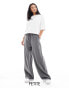 Фото #2 товара Stradivarius Petite tailored pull on trouser in grey pinstripe