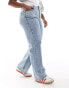 Фото #1 товара In The Style Plus diamante detail wide leg jeans in light blue