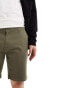 Ben Sherman slim fit stretch chino short in dark khaki