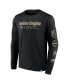 Фото #3 товара Men's Black Vegas Golden Knights Strike the Goal Long Sleeve T-shirt