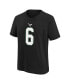 ფოტო #3 პროდუქტის Big Boys and Girls DeVonta Smith Black Philadelphia Eagles Player Name and Number T-shirt