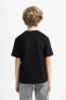 Erkek Çocuk T-shirt Siyah K1687a6/bk81