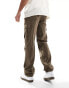 Фото #3 товара Hollister cotton nylon loose fit parachute cargo joggers in brown