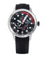 ფოტო #1 პროდუქტის Men's Regatta VIP Day Retrograde Black Silicone Performance Timepiece Watch 46mm