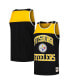Фото #1 товара Men's Black and Gold Pittsburgh Steelers Heritage Colorblock Tank Top