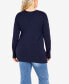 ფოტო #2 პროდუქტის Plus Size Clare V-neck Long Sleeve Sweater