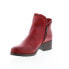 Фото #4 товара Miz Mooz Jet Womens Red Leather Zipper Ankle & Booties Boots