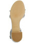 Фото #5 товара Women's Bouclette Rhinestone Bow Ankle-Strap Dress Sandals