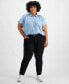 Фото #1 товара Plus Size Mid-Rise Slim-Leg Stretch Jeans