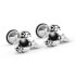 Фото #1 товара Fashion steel earrings with black crystal