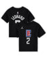 ფოტო #1 პროდუქტის Preschool Boys and Girls Kawhi Leonard Black LA Clippers Statement Edition Name and Number T-shirt