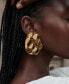 ფოტო #4 პროდუქტის 18k Gold-Plated Abstract Drop Earrings