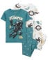 Toddler 4-Piece Astronaut 100% Snug Fit Cotton Pajamas 2T