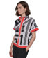 Фото #3 товара Women's Printed Button-Down Blouse
