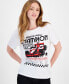 ფოტო #1 პროდუქტის Juniors' Grand Prix Cotton Crewneck Tee