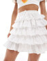 Фото #4 товара ASOS DESIGN broderie rara mini skirt in white