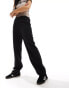 JJXX high waisted wide leg trouser in black