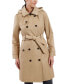 Фото #1 товара Women's Double-Breasted Hooded Trench Coat, Created for Macy's