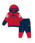 ფოტო #1 პროდუქტის Toddler Boys Red, Navy Washington Capitals Big Skate Fleece Pullover Hoodie and Sweatpants Set