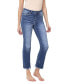 ფოტო #2 პროდუქტის Women's High Rise Slim Raw Hem Straight Jeans