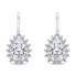 Sparkling silver earrings with clear zircons EA403W