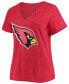Women's Plus Size Kyler Murray Cardinal Arizona Cardinals Name Number V-Neck T-shirt