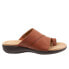 Фото #1 товара Trotters Regina T2231-215 Womens Brown Leather Slip On Slides Sandals Shoes 6.5