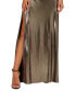 Women's Grecian Foil Halter Gown