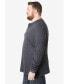 Big & Tall Waffle-Knit Thermal Henley Tee