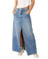 Фото #1 товара Women's Come As You Are Denim Maxi Skirt