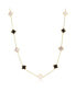 The Lovery mini Mother of Pearl and Onyx Mixed Clover Necklace