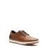 Chaps Men's Foam Matt Derby Lace-Up Casual Tan Dress Flat Heel Shoe Size 12