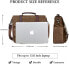 Фото #9 товара NUBILY Briefcase Men's Shoulder Bag Leather Canvas Work Bag Shoulder Bag for Men, Laptop Bag Messenger Bag for 15.6 Inch Laptop