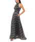 Фото #3 товара Women's Foil-Print Sleeveless Halter Dress