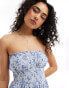 Фото #4 товара Hollister double tier playsuit in blue floral with detachable straps